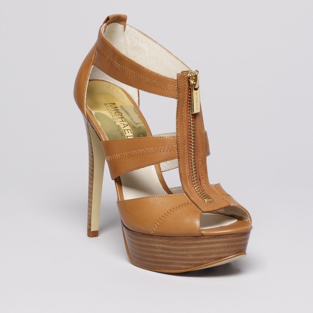 Michael Kors Peep Toe Platform Heels with Zipper 🔅 10M